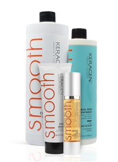 KERAGEN Keragen - Brazilian Keratin Smoothing Treatment, Blowout Straightening System for Dry and Damaged Hair, Formaldehyde Free With Organic Keratin Kit Combo Set  - Image 1