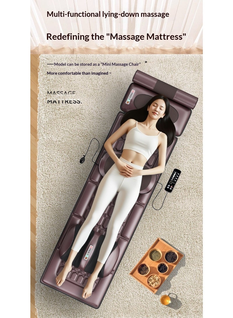 MONOGUE Full  Body Multifunctional Massage Mattress Pad with Heat & Airbag Kneading Electric Neck Shoulder Back Waist Lumbar Massage Pillow Cushion for Home Body Pain Relief - Image 1