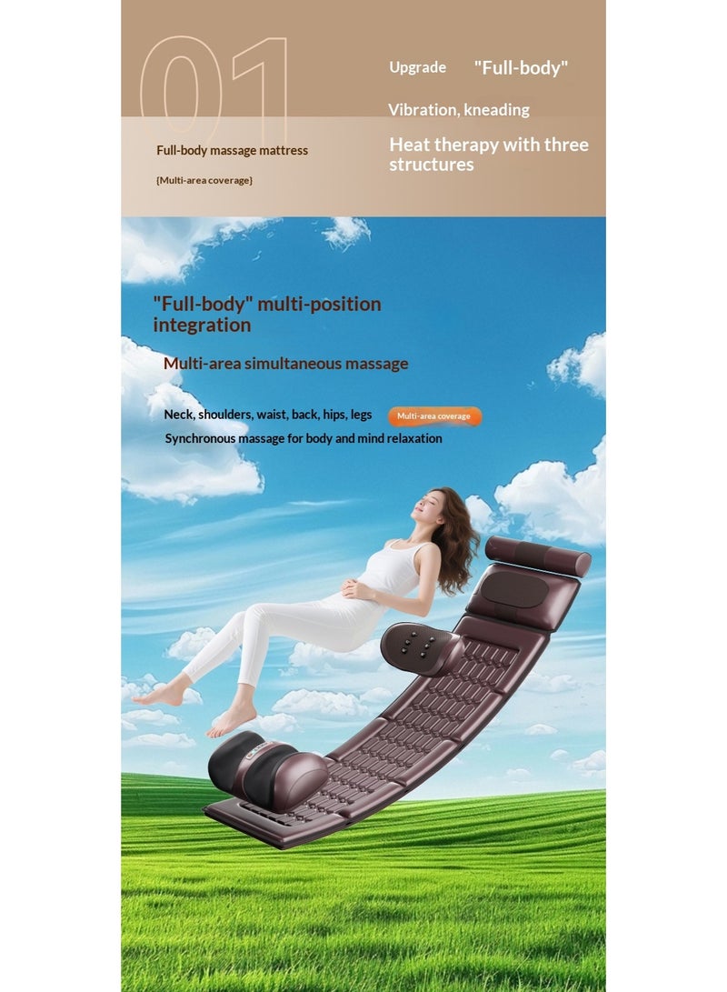 MONOGUE Full  Body Multifunctional Massage Mattress Pad with Heat & Airbag Kneading Electric Neck Shoulder Back Waist Lumbar Massage Pillow Cushion for Home Body Pain Relief - Image 5