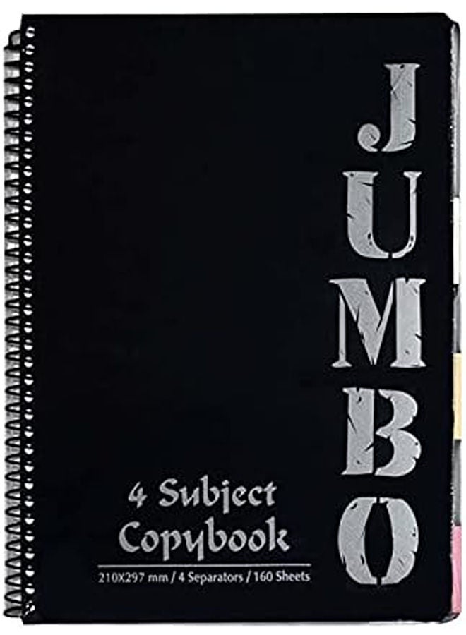 Mintra A4 Jumbo Single Wired Notebook - 160 Sheets, 4 Subjects