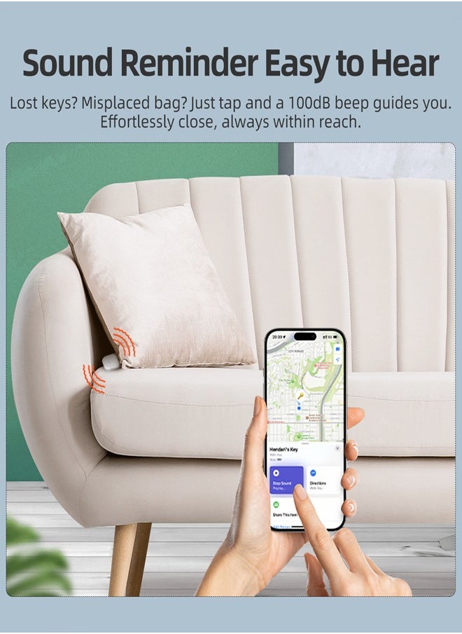 Generic - Key Finder & Tracker, Bluetooth Tracker Work with Apple Find My (iOS Only), Item Tracker Tag for Keys, Bags, Wallets,Replaceable CR2032 Lithium Batteries - Image 1