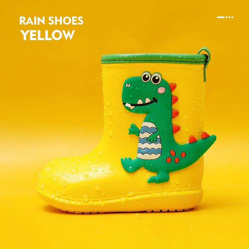 Happy Mary Kids Cartoon Rain Boots Duck yellow 