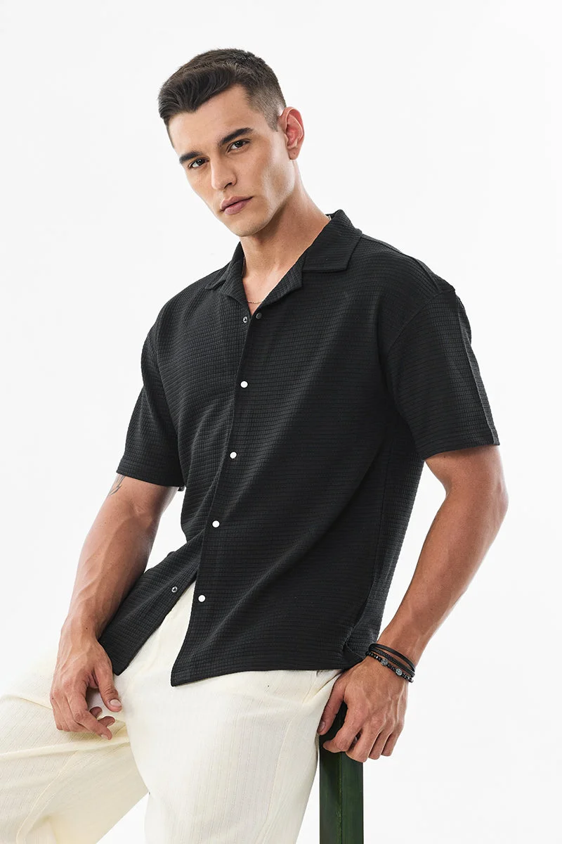 سنيتش قميص بأزرار كبس بنسيج ملمس