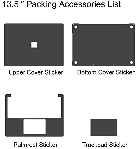 XSKN 13.5 Inch Pure Color Full Body Bubble Free Vinyl Decal Sticker for Microsoft Surface Laptop 3 4 5 Computer (Surface Laptop 3&4&5 13.5 inch) - Image 4