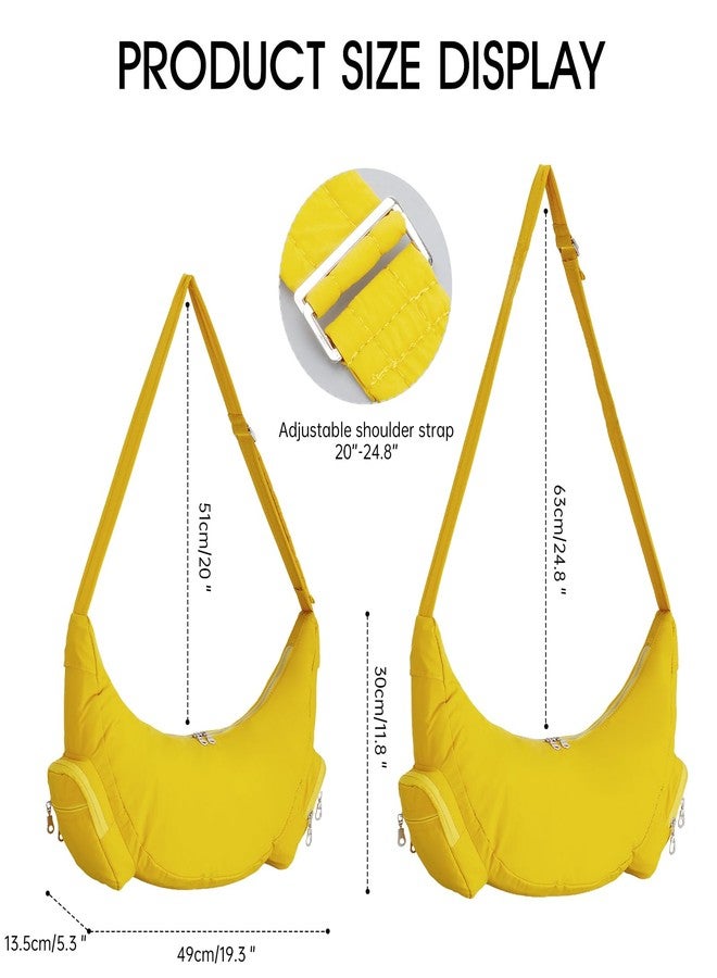 XEYOU Nylon Crossbody Bag for Women and Men Casual Lightweight Crescent Shoulder Hobo Purse With Soft Adjustable Strap - Image 4