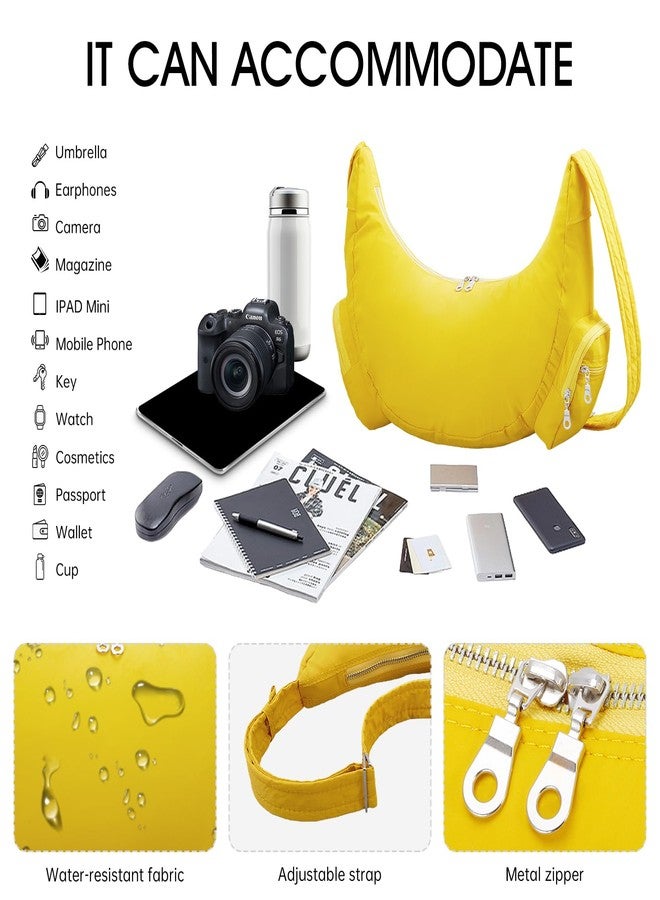 XEYOU Nylon Crossbody Bag for Women and Men Casual Lightweight Crescent Shoulder Hobo Purse With Soft Adjustable Strap - Image 5