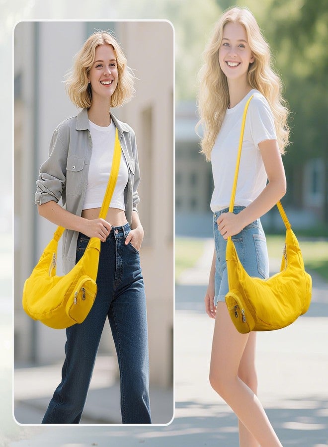 XEYOU Nylon Crossbody Bag for Women and Men Casual Lightweight Crescent Shoulder Hobo Purse With Soft Adjustable Strap - Image 3