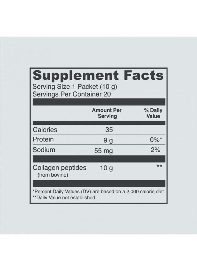 Vital Proteins - Vital Proteins Collagen Peptides Powder Supplement (Type I, III) Travel Packs, Hydrolyzed Collagen for Skin Hair Nail Joint - Dairy & Gluten Free - 10g per Serving - Unflavored (20ct per Box) - Image 1