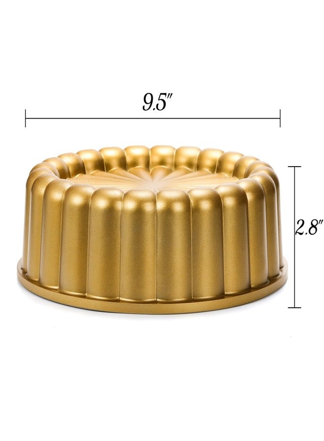 Goaste 9.5 Inch Charlotte Cake Pan, Reusable Fluted Mold, Nonstick Aluminium With Flower Shape for Cheese, Chocolate, Strawberry Shortcake, Brownie Tart Pie - Image 2