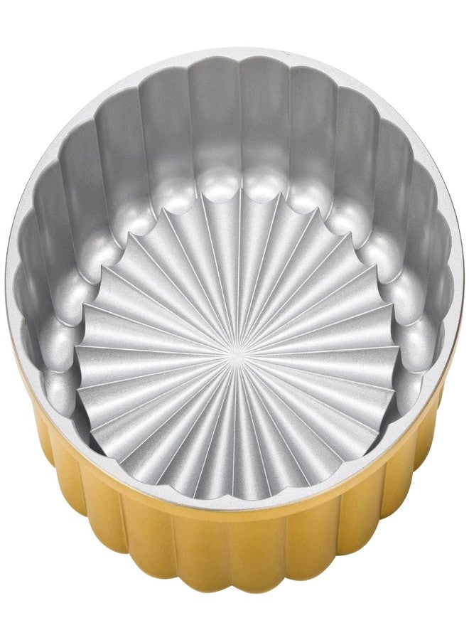 Goaste 9.5 Inch Charlotte Cake Pan, Reusable Fluted Mold, Nonstick Aluminium With Flower Shape for Cheese, Chocolate, Strawberry Shortcake, Brownie Tart Pie - Image 3