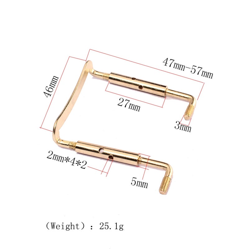 Violin Chinrest Chin Rest Screw Violin Replacement Violin Fittings Pats Instrument Accessories for 4/4 Violin (Golden) - Image 2
