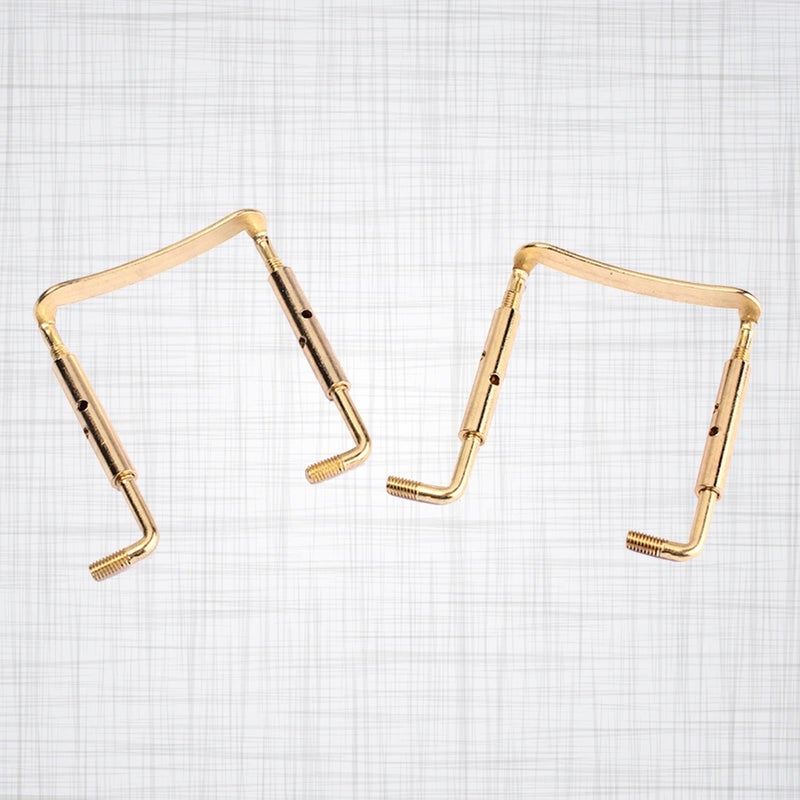 Violin Chinrest Chin Rest Screw Violin Replacement Violin Fittings Pats Instrument Accessories for 4/4 Violin (Golden) - Image 1
