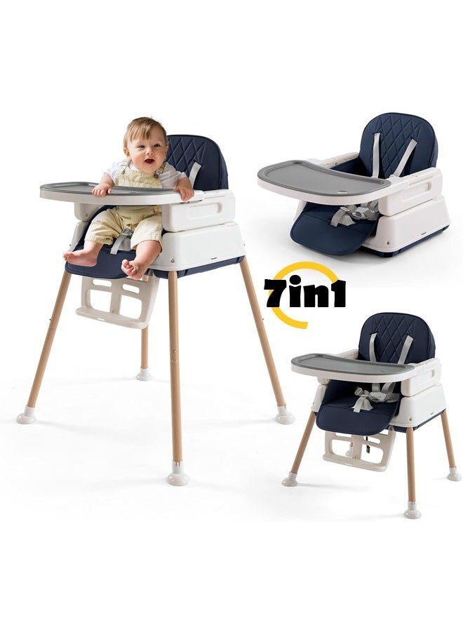 Cady One 7-in-1 adjustable baby and toddler feeding chair with detachable tray  - Image 2