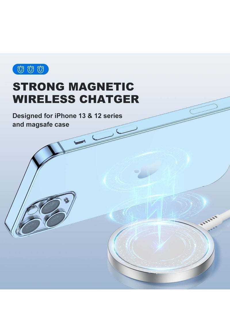 Generic - Magnetic Wireless Charger 15W Max Wireless Charging Pad,Compatible with Mag-Safe Charger for iPhone 14/13 Mini/13 Pro/13 Pro max/12 Series (No Adapter) - Image 1