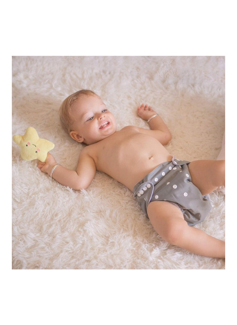 ALVABABY - Baby Cloth Diapers One Size Adjustable Washable Reusable For Baby Girls And Boys 6 Pack With 12 Inserts 6Bm98 - Image 1