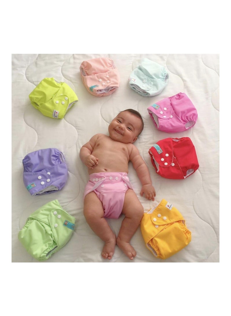 ALVABABY - Baby Cloth Diapers One Size Adjustable Washable Reusable For Baby Girls And Boys 6 Pack With 12 Inserts 6Bm98 - Image 1