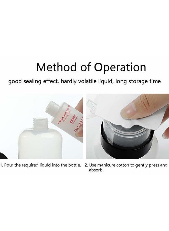 Hedume 16 Pack Push Down Empty Lockable Pump Dispenser Bottle, 6.8oz Professional Push Down Liquid Pumping Empty Bottle Dispenser for Nail Polish and Makeup Remover - Image 5