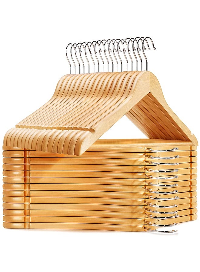 Arabest Wooden Hangers 30 Pack - Suit Hangers with 360-Degree Rotatable Hook - Smooth Natural Finish & Durable Wooden Coat Hangers - Heavy Duty Hangers for Clothes,Jacket,Shirt,Tank Top, Dress - Natural - Image 1