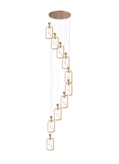 Best Power Modern LED Chandelier Light 7275-10 with 3 Lighting Levels, 250cm Adjustable Length, 207W - Aluminum Finish for Living Room, Dining Room, Kitchen, and Entryway  - Image 2