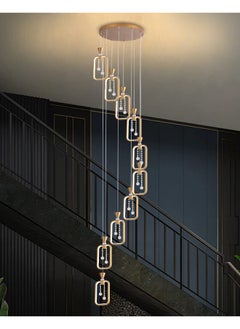 Best Power Modern LED Chandelier Light 7275-10 with 3 Lighting Levels, 250cm Adjustable Length, 207W - Aluminum Finish for Living Room, Dining Room, Kitchen, and Entryway  - Image 1
