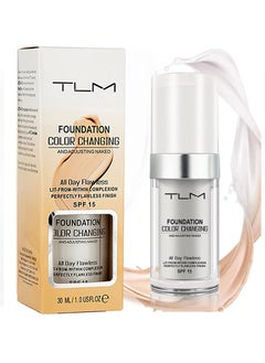 TLM TLM Colour Changing Foundation for Different Skin Tone, Foundation Makeup Base Nude Face Liquid Full Coverage Concealer, TLM Concealer Cover Cream 