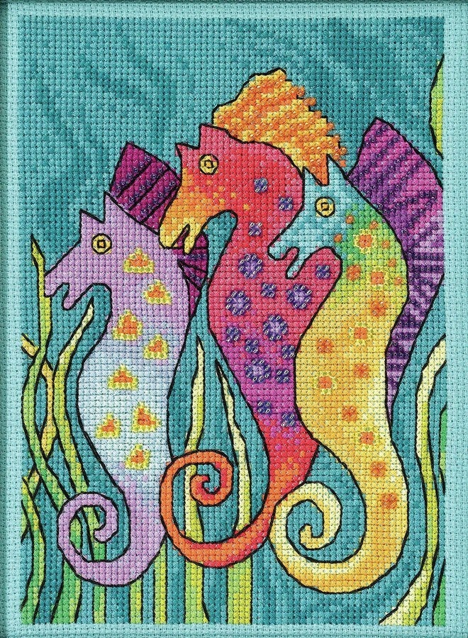 Mill Hill Counted Cross Stitch SEA Horses, Multi - Image 3