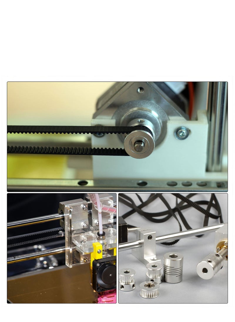 KASTWAVE - 80 Teeth 5mm Bore Timing Pulley, Aluminium Synchronous Wheel Silver with M5 Screw for 3D Printer Belt, CNC Machine - Image 1