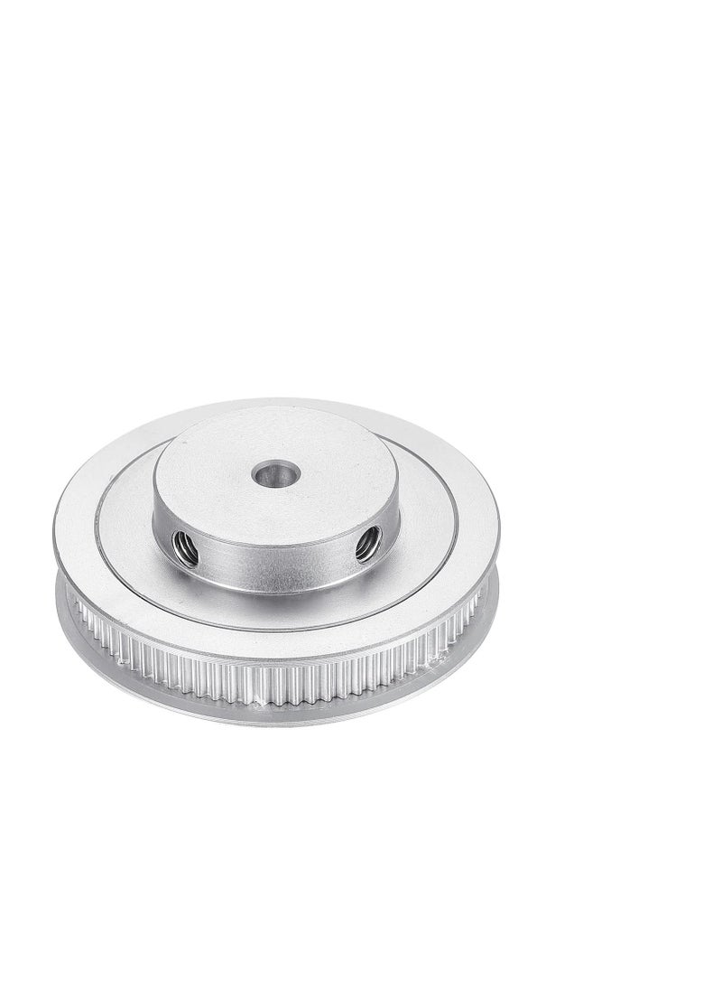 KASTWAVE - 80 Teeth 5mm Bore Timing Pulley, Aluminium Synchronous Wheel Silver with M5 Screw for 3D Printer Belt, CNC Machine - Image 1