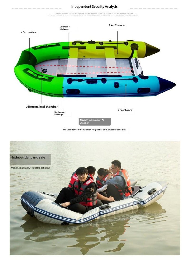 LIMOS - Hydro Force Inflatable Boat Raft Set with 2 Aluminum Oars for Fishing Lakes and Rivers - Image 1