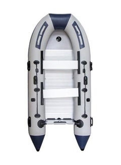 LIMOS Hydro Force Inflatable Boat Raft Set with 2 Aluminum Oars for Fishing Lakes and Rivers  - Image 1