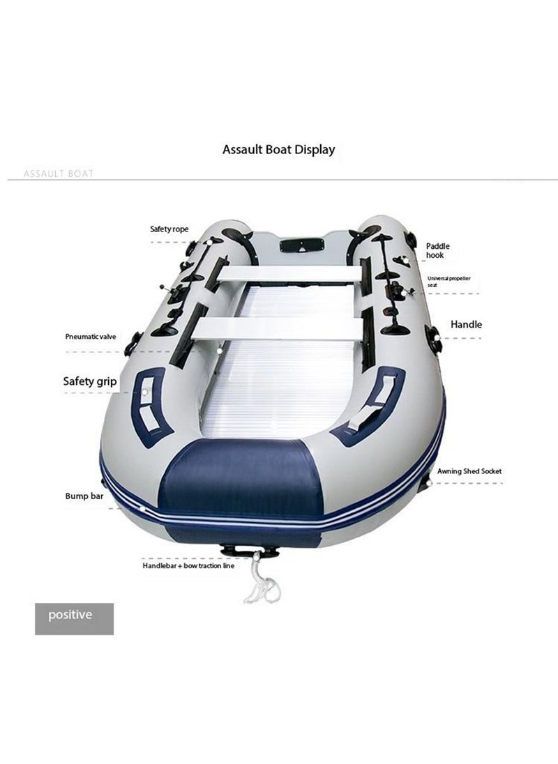 LIMOS - Hydro Force Inflatable Boat Raft Set with 2 Aluminum Oars for Fishing Lakes and Rivers - Image 1