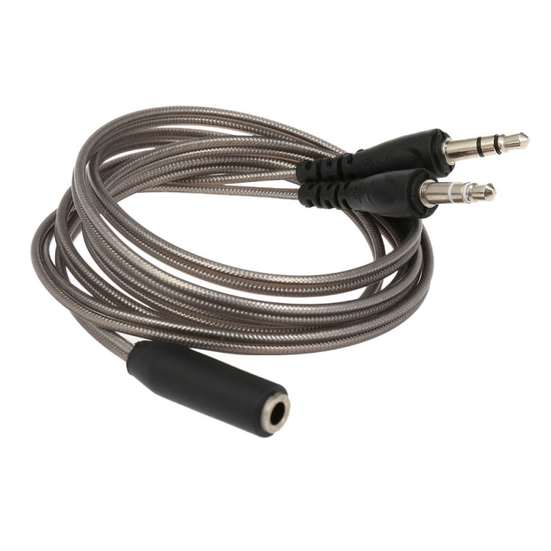 3.5mm Audio Y Splitter Cable 1 Female to 2 Male Converter Earphone Microphone Cord Adapter for Headphone to Desktop Laptop PC - Image 2