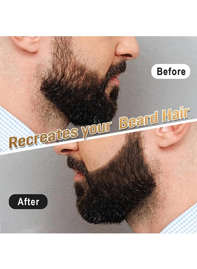 Beard Shaping Pen，Beard Pen, Beard Pencil Filler For Thicker Beards, Dual-Tip Liquid Beard Pen, Waterproof Fork-Tip Beard Filler For Men, Easy Bead Filler Shaper Definer Effective Enhance Facial Hair Mens Grooming Set - Image 2
