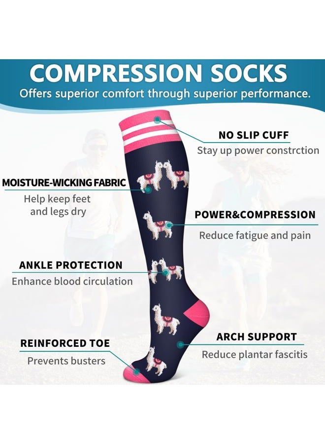 Bluemaple 6 Pack Copper Compression Socks for Women and Men Circulation-Best Support for Medical, Running,Nursing,Athletic - Image 5