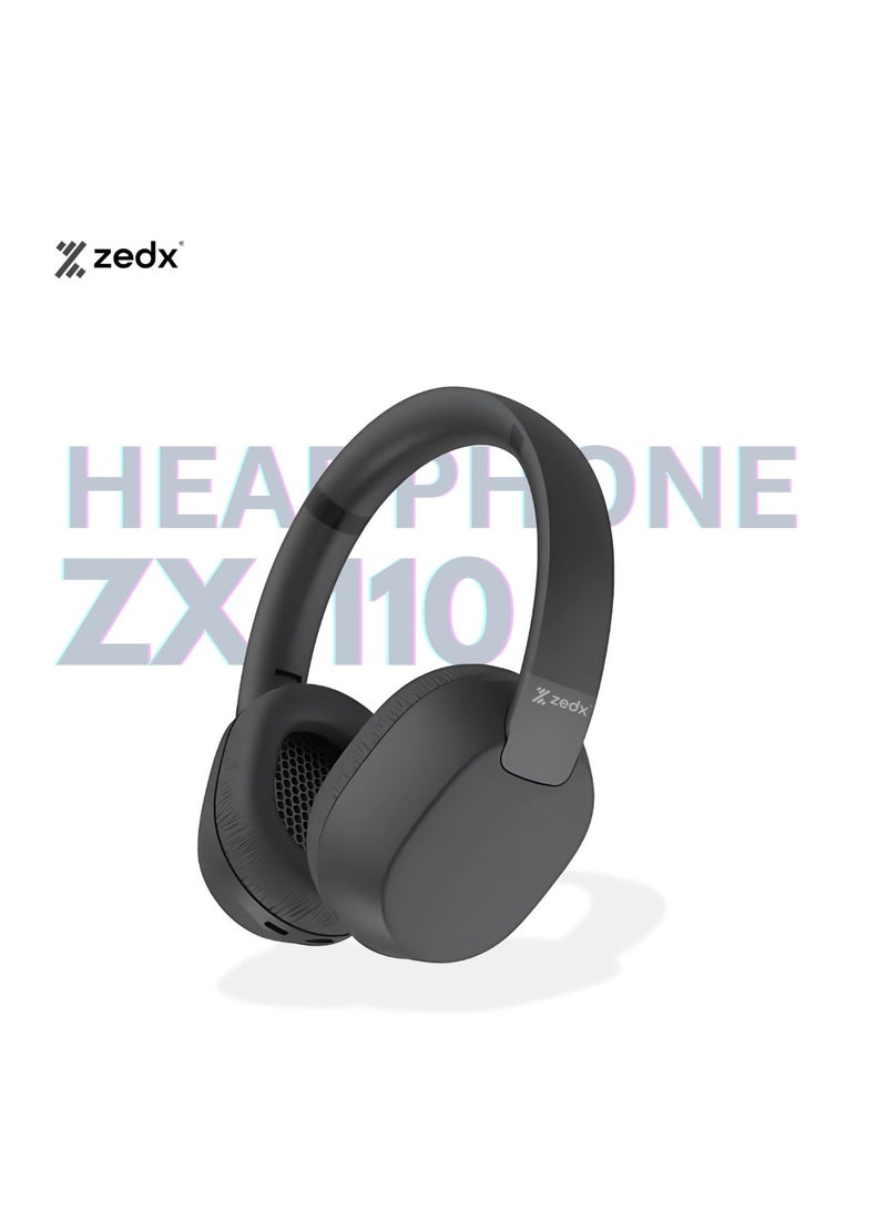 ZEDX Wireless Stereo Headphones ZX-110 – Bluetooth 5.6, 10H Playtime, AUX Support, Built-in Mic