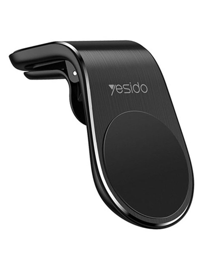 Yesido Magnetic Car Holder L Shape Air Vent Clip, Yesido C64 - Black  - Image 1