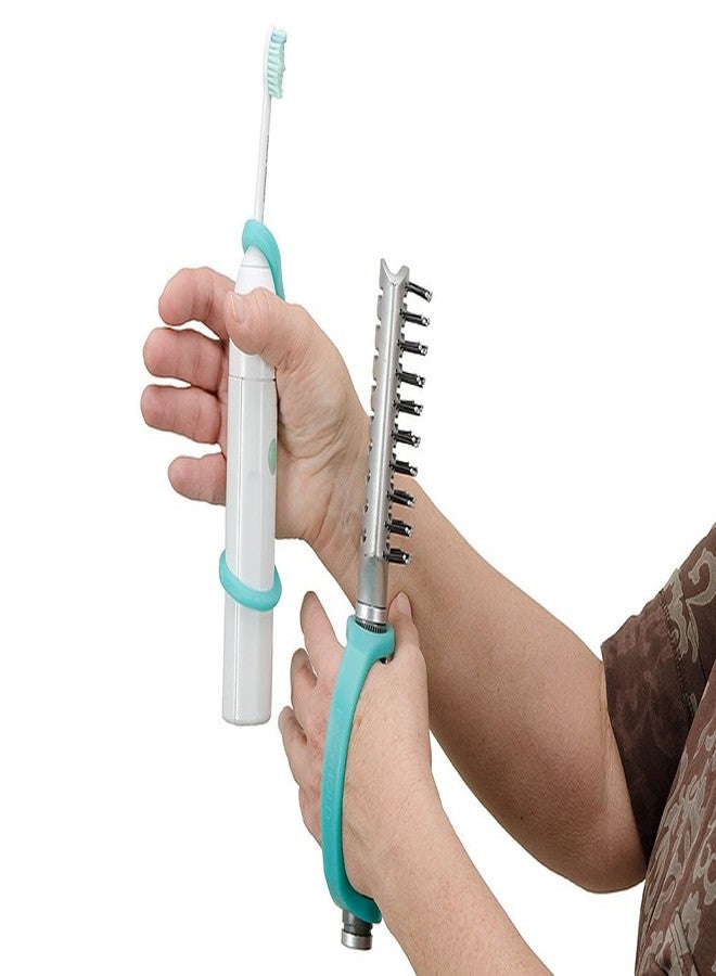EazyHold Silicone Universal Cuff Aid for Limited Hand Grip, Cerebral Palsy, Therapy, Adaptive Eating Tableware Spoon Fork Holder, Disabled Assistive Equipment (Youth to Adult-5 Pack) - Image 5