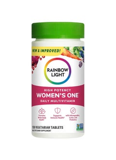 Rainbow Light Womens One Highpotency Daily Multivitamin Womens Multivitamin Provides Highpotency Immune Support With Vitamin C Biotin And Ashwagandha Vegetarian 150 Count  - Image 1