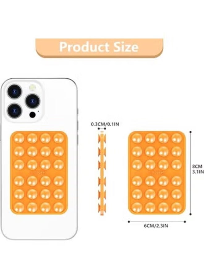 Orange Dual-Sided Suction Mobile Holder – Flexible and Rotatable Design – Strong Stability – Hands-Free Support for Home Use - Image 3
