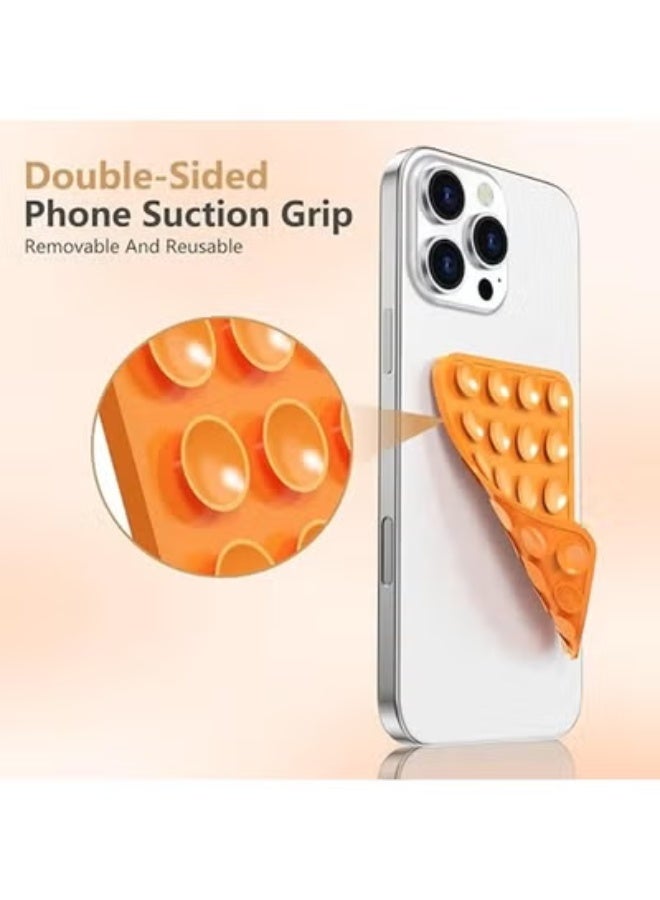 Orange Dual-Sided Suction Mobile Holder – Flexible and Rotatable Design – Strong Stability – Hands-Free Support for Home Use - Image 2
