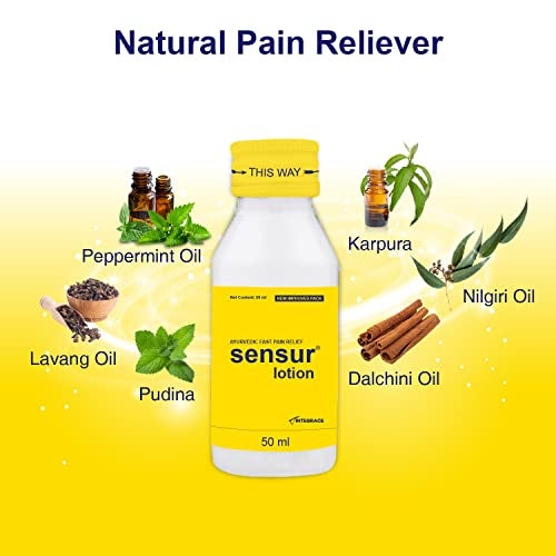Sensur Natural and Ayurvedic Pain Relief Lotion - (50ml, Pack of 3) | Fast Relief |All Pains, One solution - Image 4
