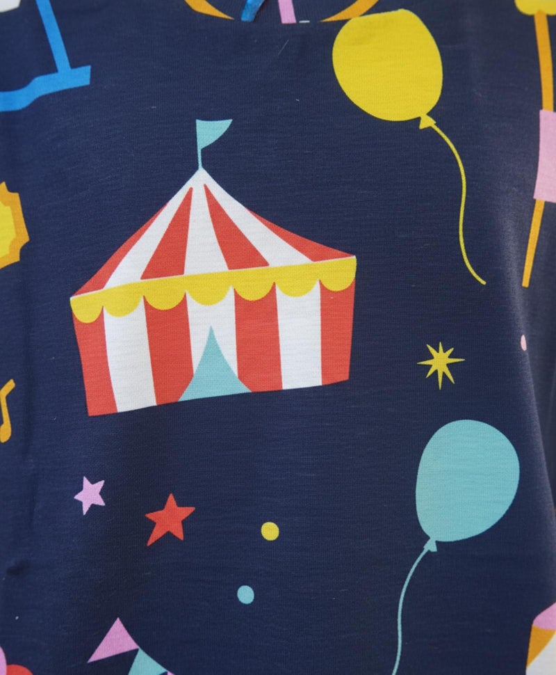 ANTHRILO Summer Carnival Circus Girls Short Sleeve Pyjama Set - Navy - Image 5