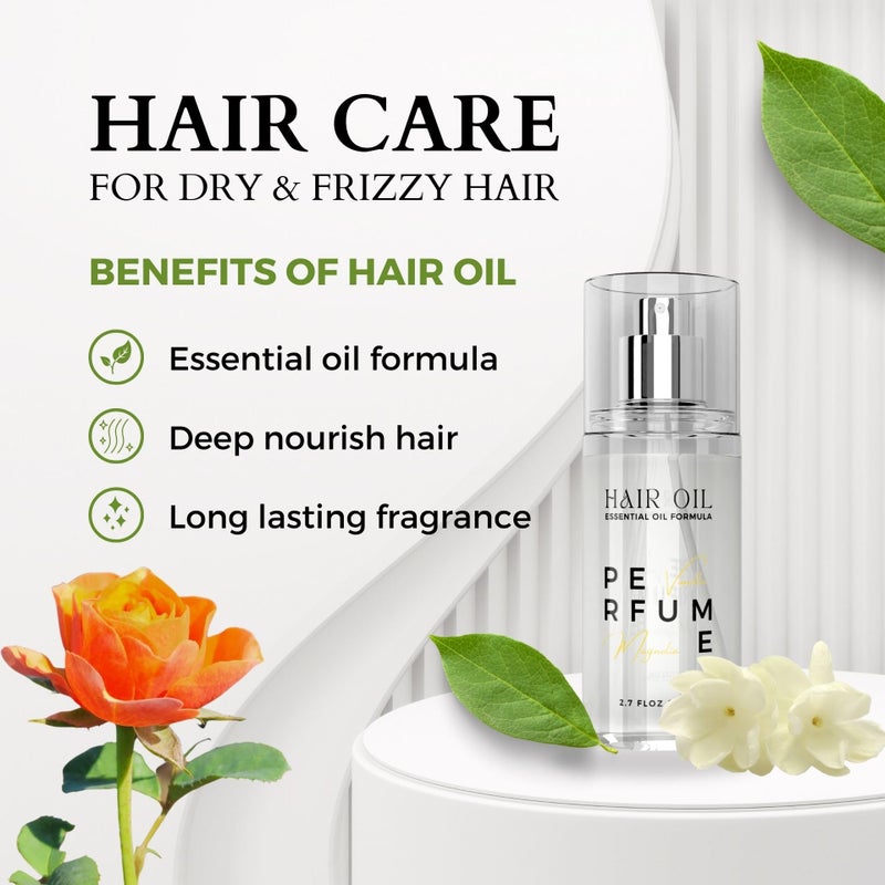benatu Hair Perfume Oil for Women (Vanilla Magnolia), Argan Oil Heat Protection Spray for Dry, Damaged, Firzzy Hair Care, Long Lasting Fragrance Mist with Keratin & Elastin for Nourishing & Smooth 2.7 fl oz - Image 5