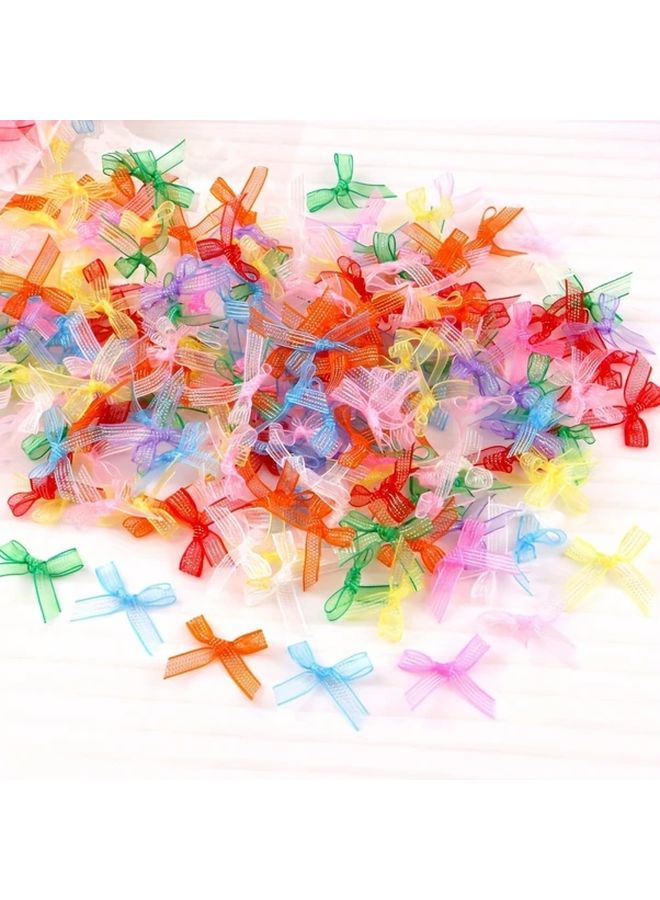 50 Pcs Mixed Color Hard Yarn Gift Wrap Bows For Hair Clips Clothing And Packaging - Image 1