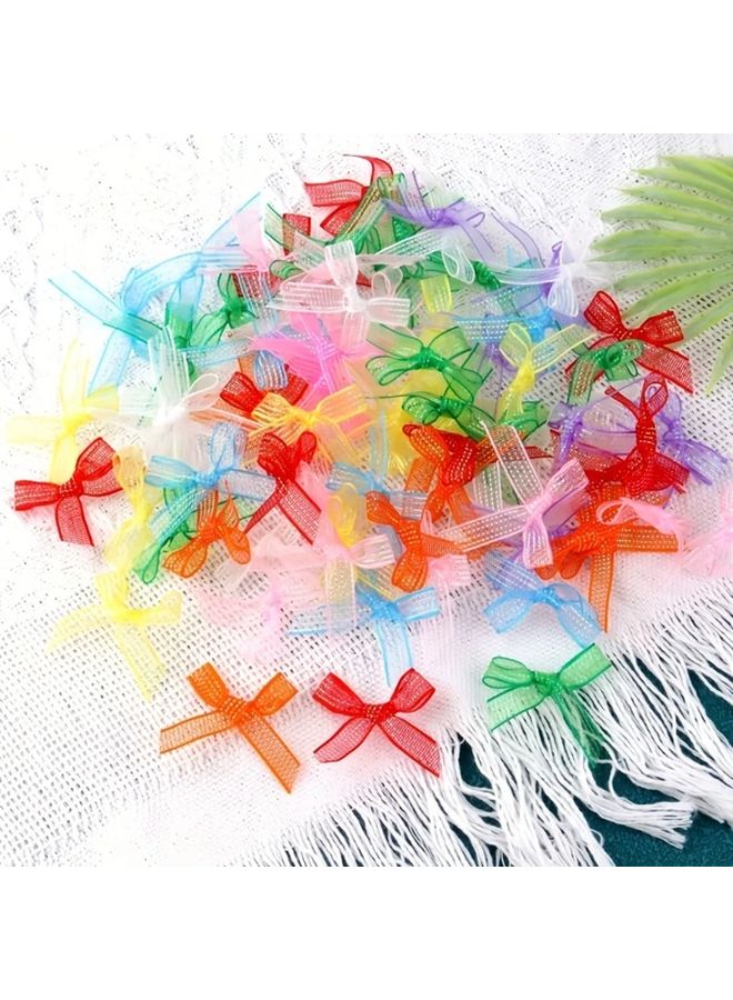 50 Pcs Mixed Color Hard Yarn Gift Wrap Bows For Hair Clips Clothing And Packaging - Image 4