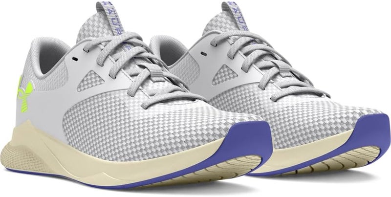 Under Armour Women's Charged Aurora 2 Cross Trainer - Halo Gray/Silt/High-vis Yellow - Image 2