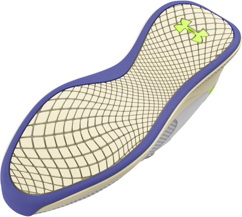 Under Armour Women's Charged Aurora 2 Cross Trainer - Halo Gray/Silt/High-vis Yellow - Image 3