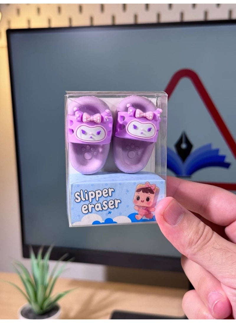 ممحاة على شكل شبشب – تصميم لطيف ومناسب للمدرسة والمكتب - Image 1