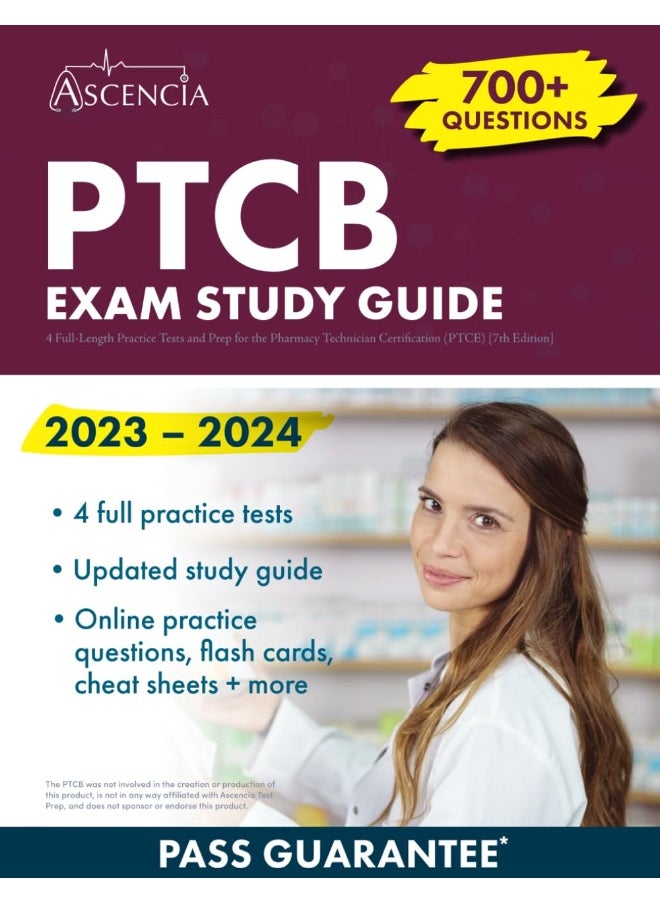 PTCB Exam Study Guide 2023-2024: 4 Full-Length Practice Tests and Prep for the Phar  - Image 1