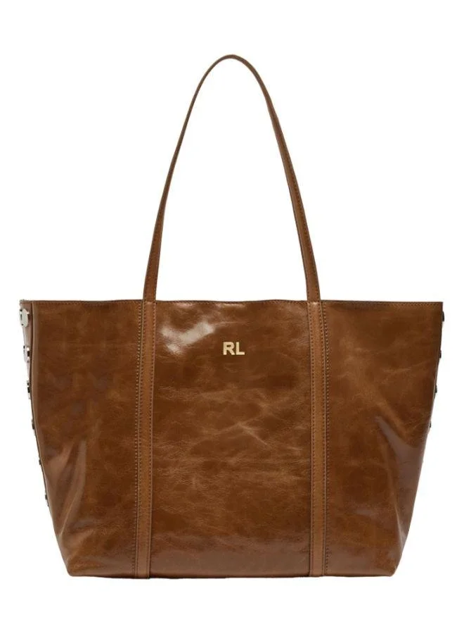 PARFOIS Leather Shopper Bag With Studs